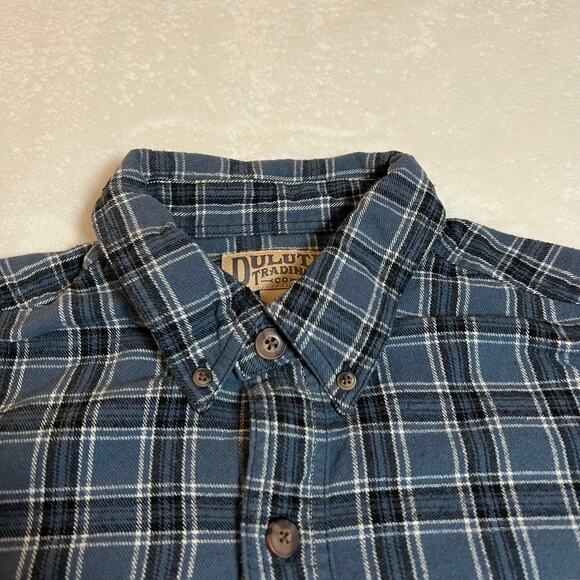 Duluth Trading Co. Men's Plaid Flannel Button Up Shirt Size M Cotton Workwear - Picture 3 of 7
